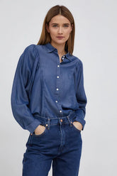 LEE VOLUME SLEEVE SHIRT DAMSKA KOSZULA Z DŁUGIM RĘKAWEM BRIGHT NAVY L45BTSC 112144041